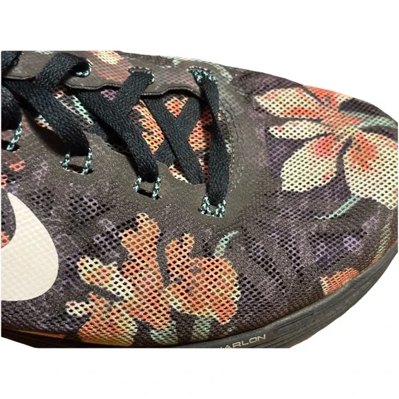 Women's Black Floral Nike Lunarglide 6 Athletic Running/Walking Shoes Size 9 - Picture 10 of 11